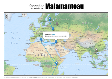 Screenshot of the        home-page of malamanteau.fr